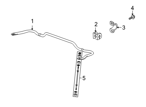 2014 Chevy Traverse Rear Suspension, Control Arm Diagram 2 - Thumbnail