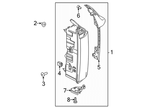 2023 GMC Hummer EV Pickup Tail Lamps Diagram