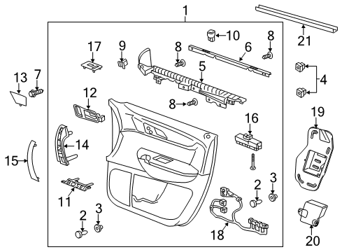 2017 Chevy Traverse Front Door Diagram