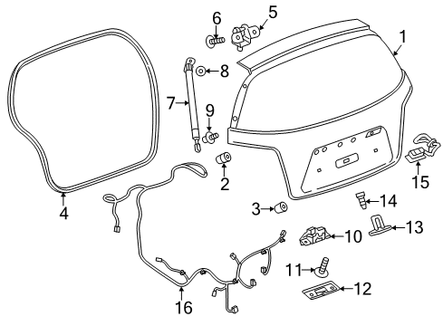 2017 Chevy Sonic Lift Gate Diagram