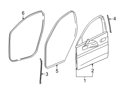 2012 Buick LaCrosse Front Door Diagram
