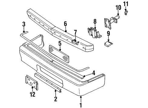 1987 Chevy Celebrity Front Bumper Diagram