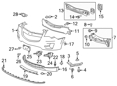 2010 Chevy Equinox Front Bumper Diagram