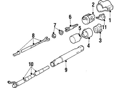 1984 Chevy Impala Steering Column Assembly Diagram
