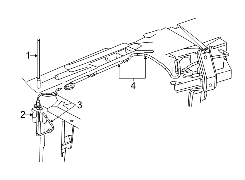 2012 Cadillac Escalade EXT Antenna & Radio Diagram