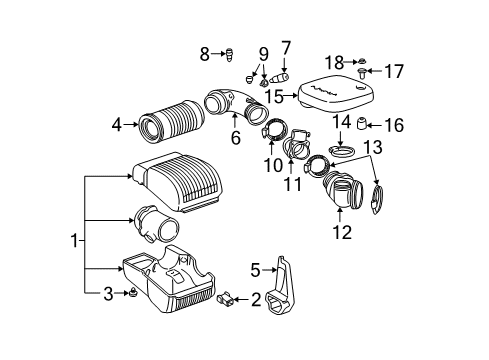 1999 GMC C3500 Air Intake Diagram