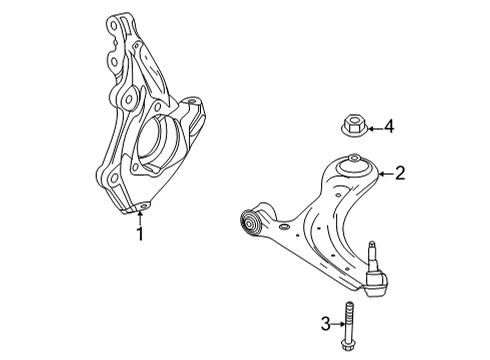 2024 Chevy Trailblazer Front Suspension Components Diagram