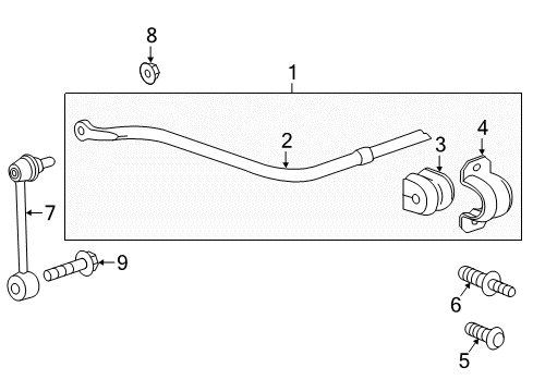 2022 Chevy Camaro Rear Suspension, Lower Control Arm, Upper Control Arm, Ride Control, Stabilizer Bar, Suspension Components Diagram