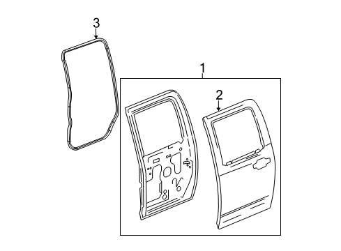 2006 Chevy Colorado Door Shell Diagram for 89025529