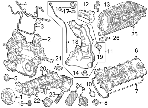 2024 Chevy Corvette Filler Cap Diagram for 12697069