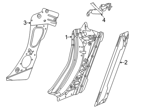 2022 Chevy Corvette Lock Pillar Diagram