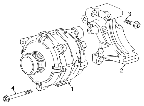 2021 Chevy Silverado 1500 Alternator Diagram for 13539731