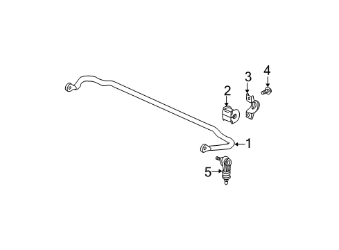 2002 Saturn Vue Stabilizer Bar & Components - Rear Diagram