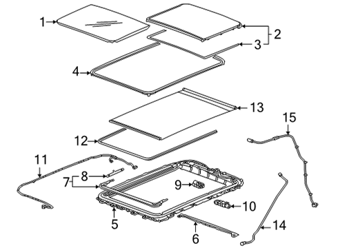 2022 GMC Yukon Sunroof Diagram