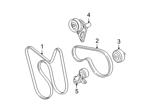 2012 Cadillac Escalade EXT Belts & Pulleys Diagram