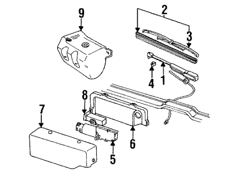 1999 GMC C2500 Suburban Rear Wipers Diagram