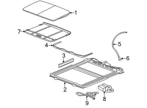 2005 Cadillac STS Sunroof Diagram
