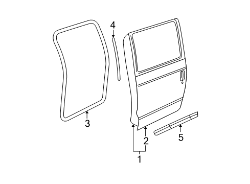 2012 Cadillac Escalade EXT Rear Door Diagram