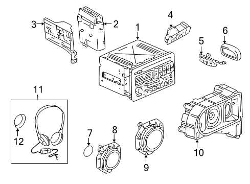2001 Pontiac Aztek AM/FM Radio Diagram for 10346317