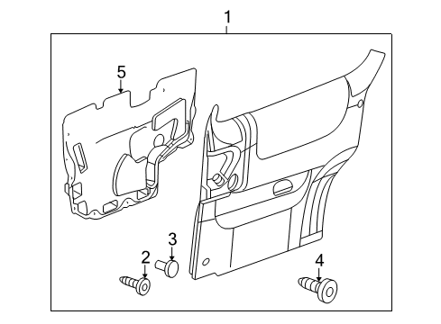 2005 Saturn Relay Interior Trim - Side Loading Door Diagram