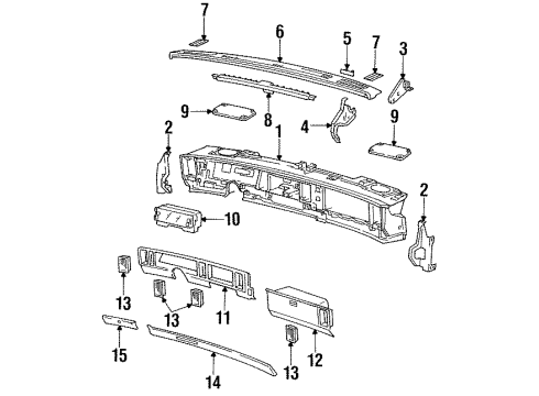 1994 Buick LeSabre Instrument Panel Diagram