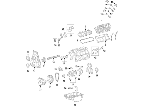 2023 Cadillac Escalade ESV Crankshaft Pulley Diagram for 12690108