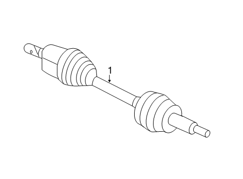 2022 Cadillac XT5 Drive Axles - Front Diagram