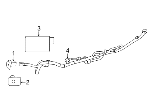 2021 Chevy Malibu Electrical Components - Rear Bumper Diagram