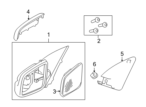 2009 Pontiac G8 Outside Mirrors Diagram