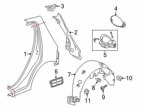 2017 Chevy Sonic Fuel Door Diagram