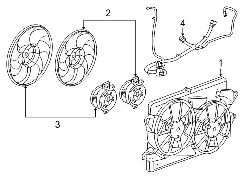 2017 Buick Regal Cooling System, Radiator, Water Pump, Cooling Fan Diagram