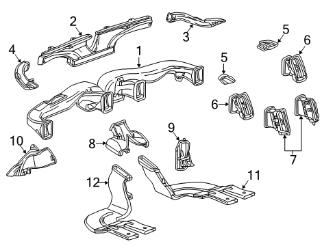2022 GMC Canyon Ducts Diagram