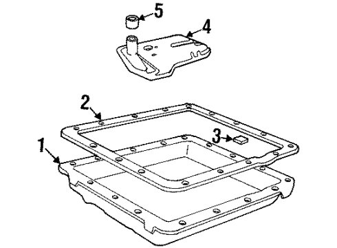 1992 GMC K2500 Suburban Auto Transmission Filter Diagram for 8657926