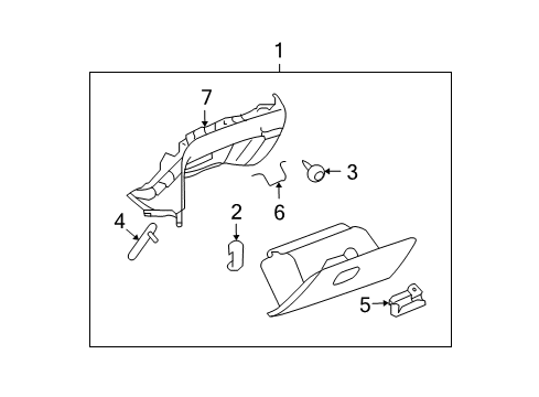 2008 Saturn Aura Glove Box Diagram 1 - Thumbnail