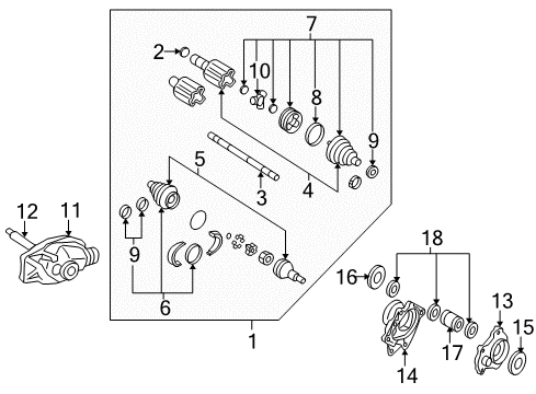 Sleeve, Front Axle Diagram for 12471636