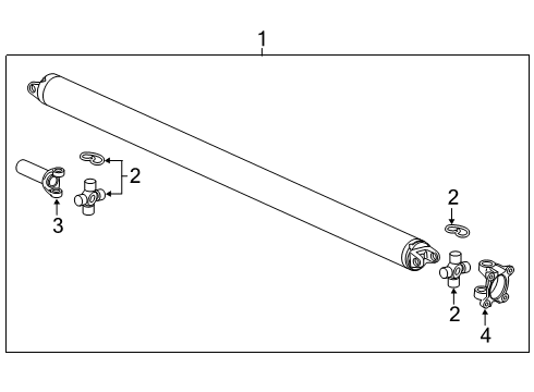 2023 Chevy Silverado 1500 Drive Shaft - Rear Diagram