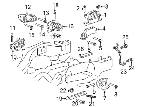2014 GMC Terrain Bracket Nut Diagram for 15709703