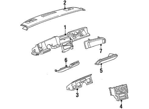 1987 Chevy Corvette Gauge Cluster Diagram for 25083579