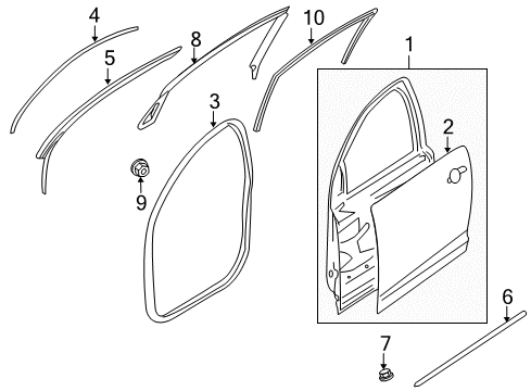 2009 Pontiac G8 Front Door Diagram