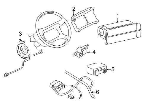 2002 Chevy Express 2500 Air Bag Components Diagram