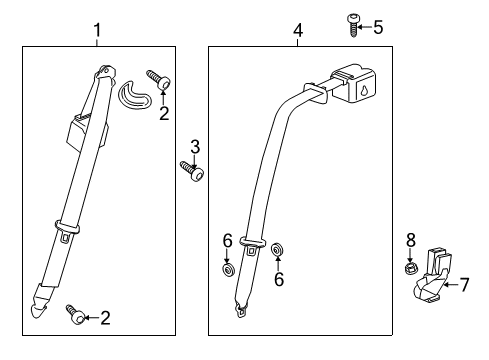 2017 Cadillac CTS Seat Belt Diagram