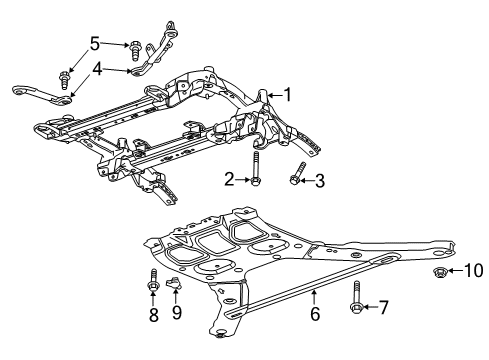 2022 Chevy Camaro Suspension Mounting - Front Diagram