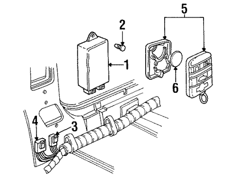 1995 Chevy Lumina Connector, Blue Diagram for 12101875
