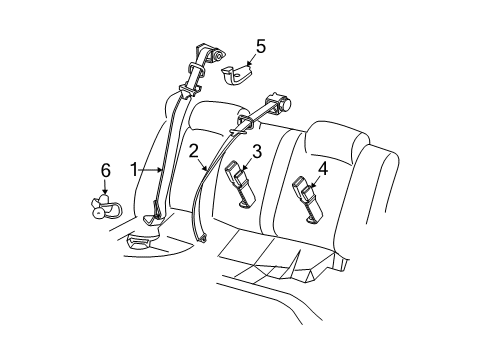 2005 Buick LaCrosse Seat Belt Diagram