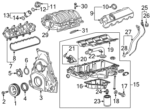2015 Chevy Silverado 1500 Filler Cap Diagram for 12667313