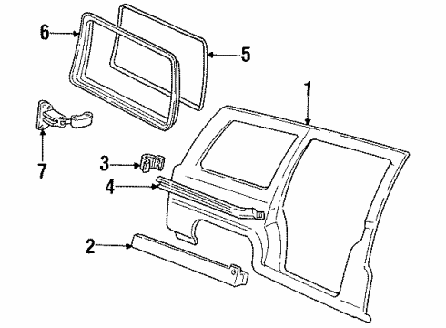 1994 Oldsmobile Silhouette Body Side Panel Diagram