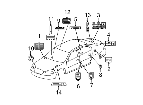 2006 Buick Lucerne Information Labels Diagram