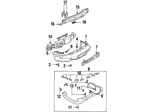 2001 Pontiac Firebird Rear Bumper Diagram