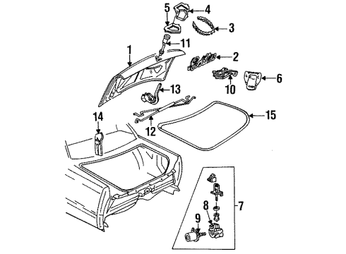 1994 Cadillac Fleetwood Trunk Lid Diagram