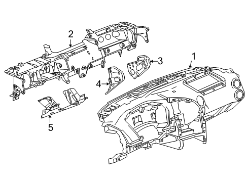 2007 Pontiac Grand Prix Cluster & Switches, Instrument Panel Diagram